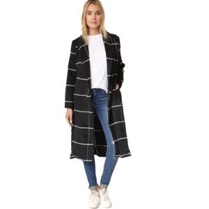 BB Dakota Black and White Braylee Trench Coat